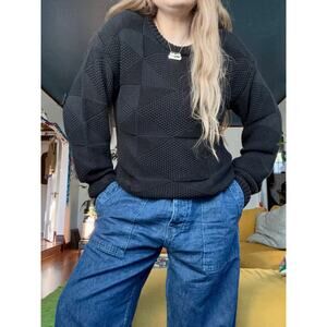 Callahan Black 100% Cotton Chunky Sweater Size XS, Minimalist, Neutral, $168